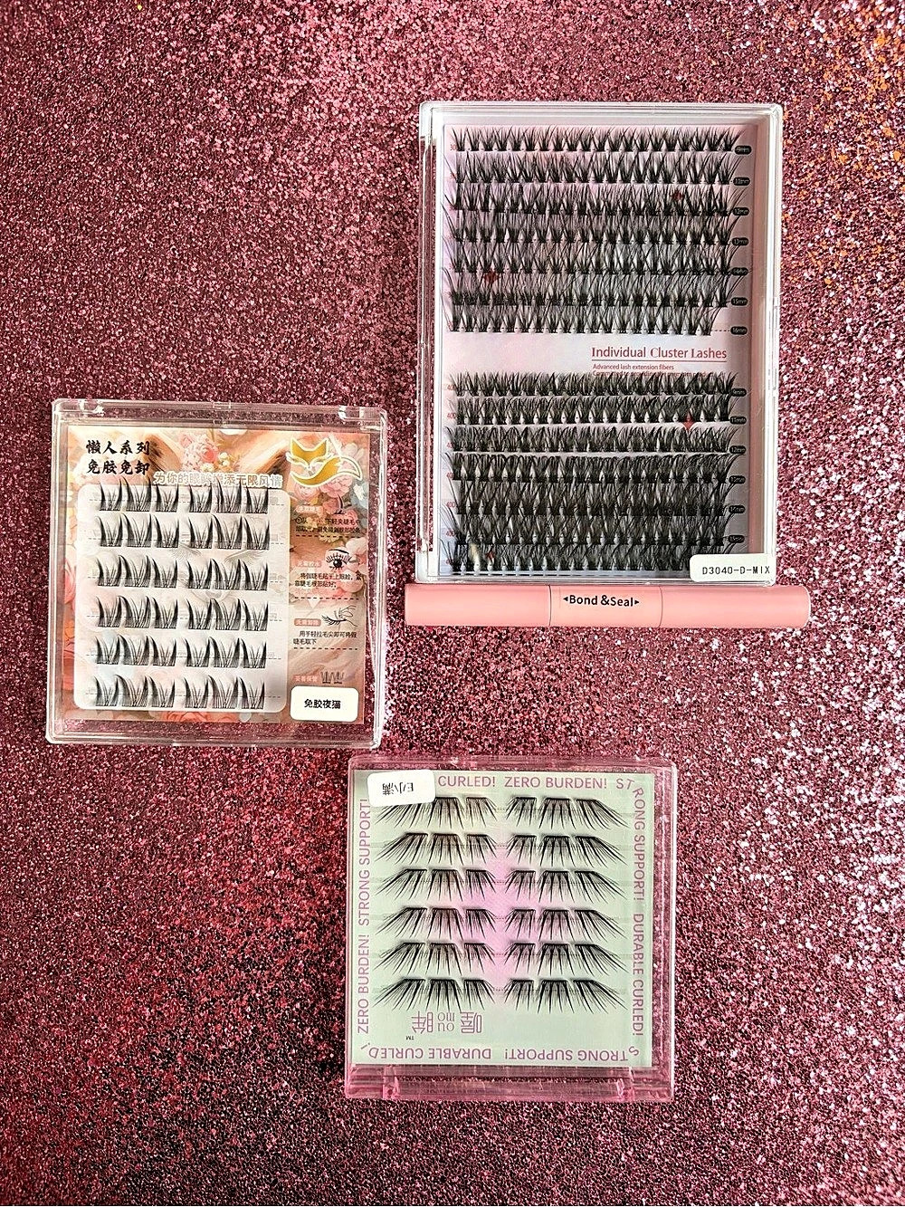 3 packs of Individual Cluster Lashes Black NWT